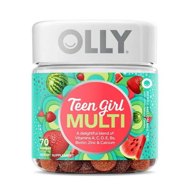 OLLY Teen Girl Multivitamin Gummies, Berry Melon, 70 Count OLLY Teen Girl Multivitamin Gummies, Berry Melon, 70 Count