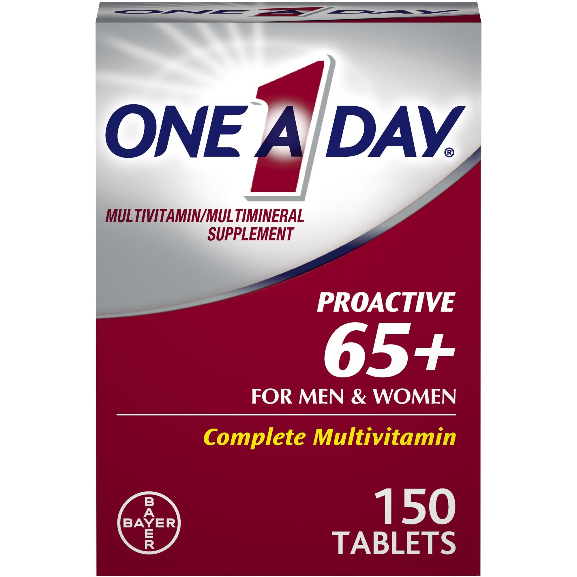 One A Day Proactive 65+ Multivitamin Tablets for Men and Women; 150 Count One A Day Proactive 65+ Multivitamin Tablets for Men and Women; 150 Count