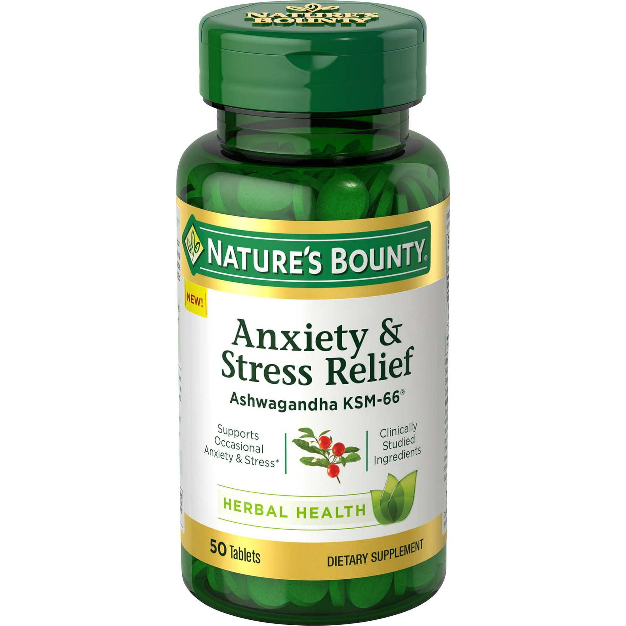 Nature's Bounty Anxiety & Stress Relief Supplement; Ashwagandha KSM 66; 50 Count Nature's Bounty Anxiety & Stress Relief Supplement; Ashwagandha KSM 66; 50 Count