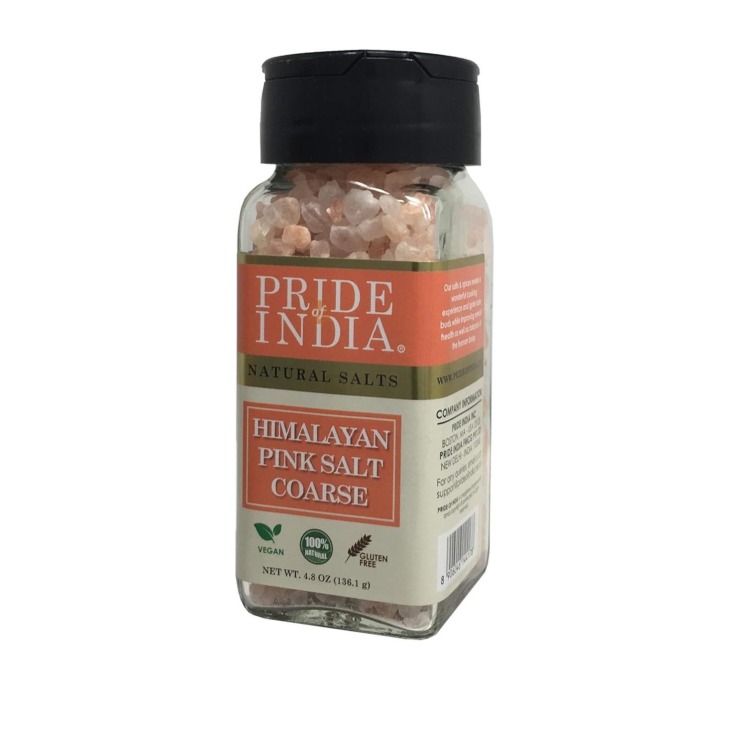 Pride Of India - Pure Himalayan Pink Salt - Enriched w/ 84+ Natural Minerals, Dual Sifter, Coarse Grind (4.8 oz, 136.1 gm) Pride Of India - Pure Himalayan Pink Salt - Enriched w/ 84+ Natural Minerals, Dual Sifter, Coarse Grind (4.8 oz, 136.1 gm)