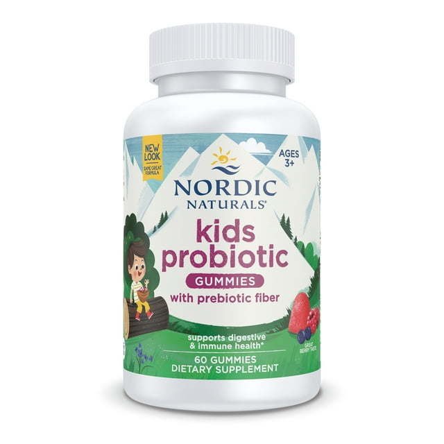 Nordic Naturals Kids Probiotic Gummies, 1.5 Billion Cultures, Vegan 60 Ct Nordic Naturals Kids Probiotic Gummies, 1.5 Billion Cultures, Vegan 60 Ct